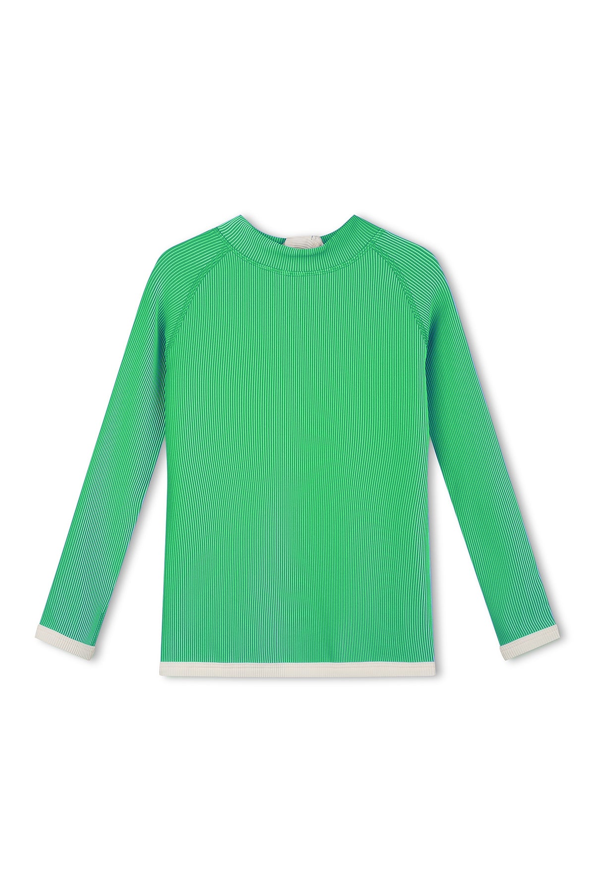 Mini Stripe Rib Rashie //Parrot Green