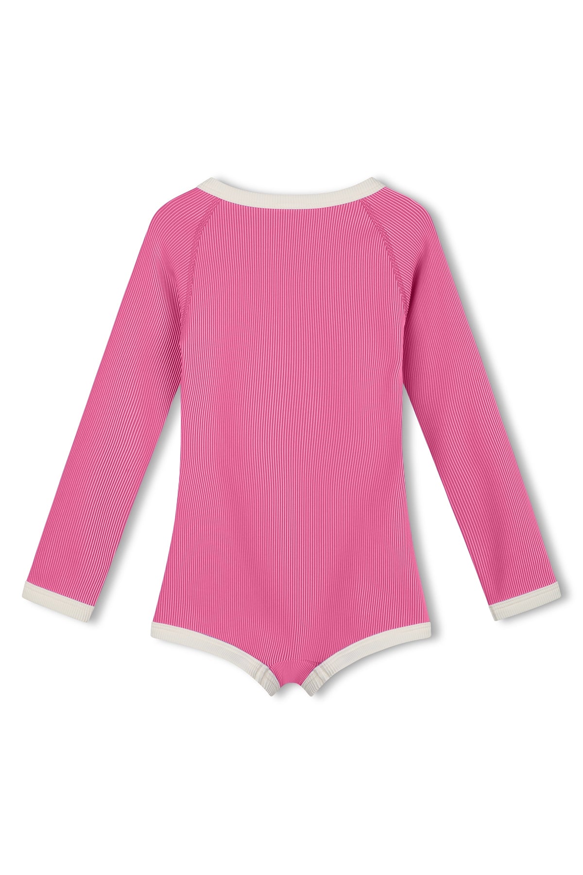 Mini Stripe Rashie Onesie // Shell Pink