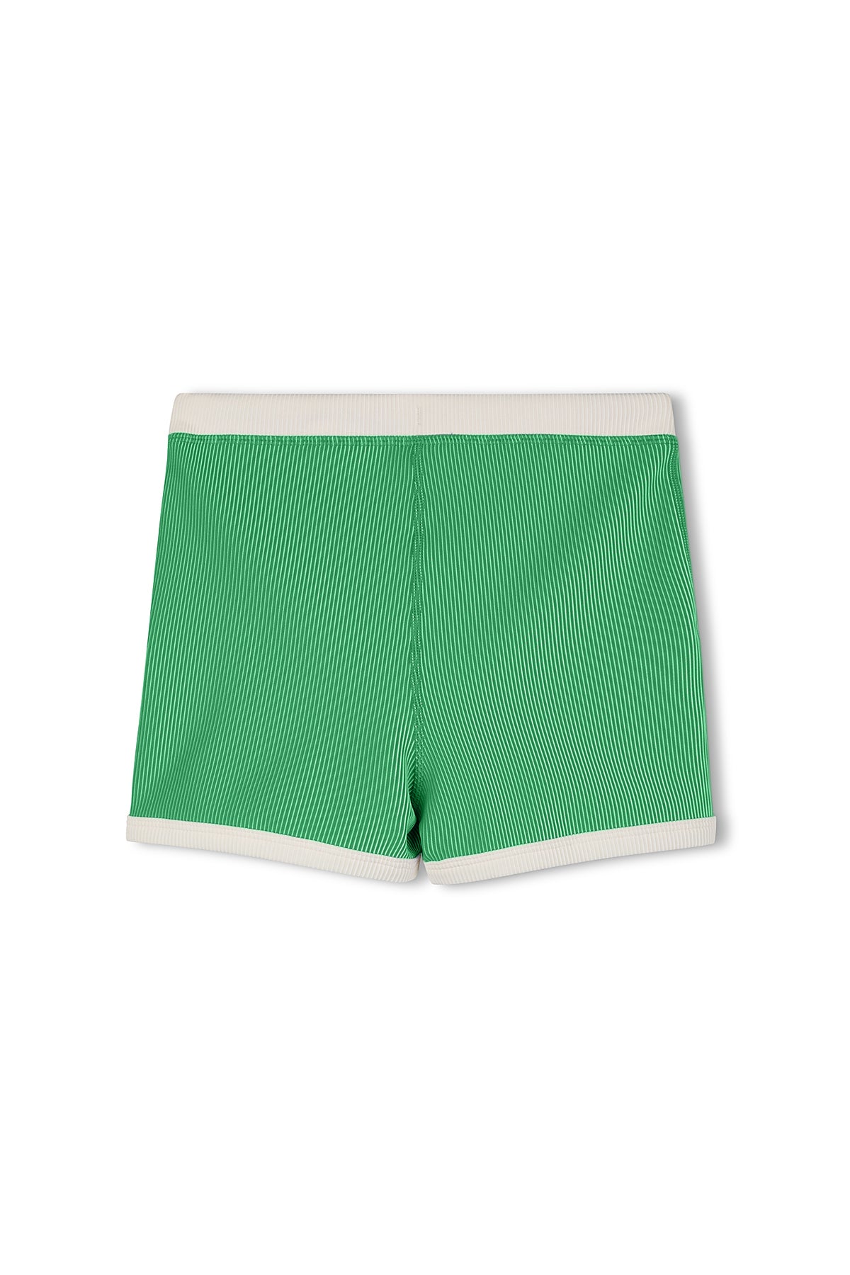 Mini Stripe Rib Surf Short // Parrot Green