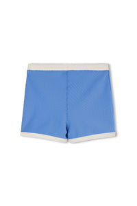 Mini Stripe Rib Surf Short // Sky Blue