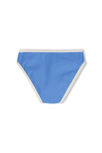 Mini Stripe Rib Bikini Bottom // Sky Blue