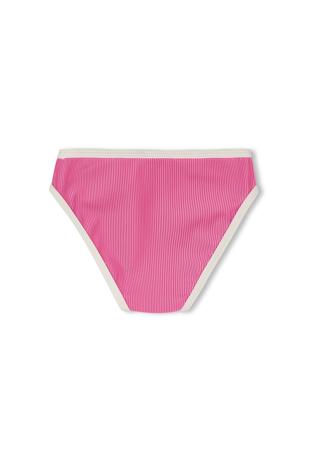 Mini Stripe Rib Bikini Bottom // Shell Pink