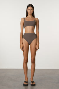 Carob Waffle Waisted High Brief