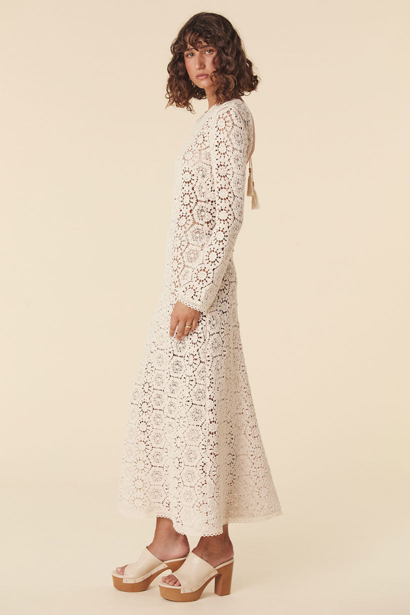 Helena Crochet Lace Gown // Cream