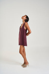 V-Neck Shift Dress // Kina Pinstripe