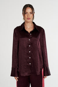 Cuff Shirt // Plum