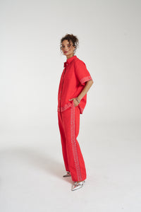 Sig Linen Shirt // Scarlet Summi