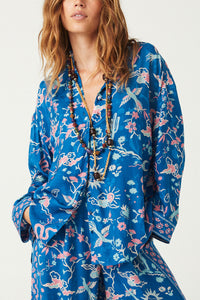 Desert Bandita Shirt // Cobalt