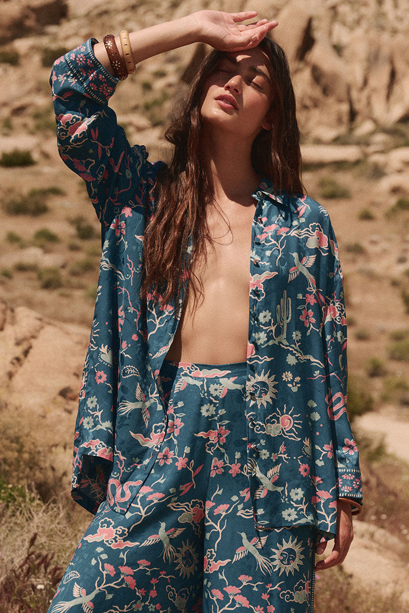 Desert Bandita Shirt // Cobalt