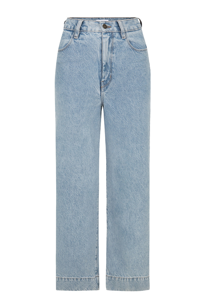 Classic Denim Cropped Jeans // Sun Washed Blue