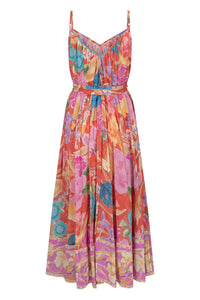 Painters Garden Strappy Maxi Dress // Crimson