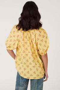 Rebel Spirit Short Sleeve Blouse // Daffodil