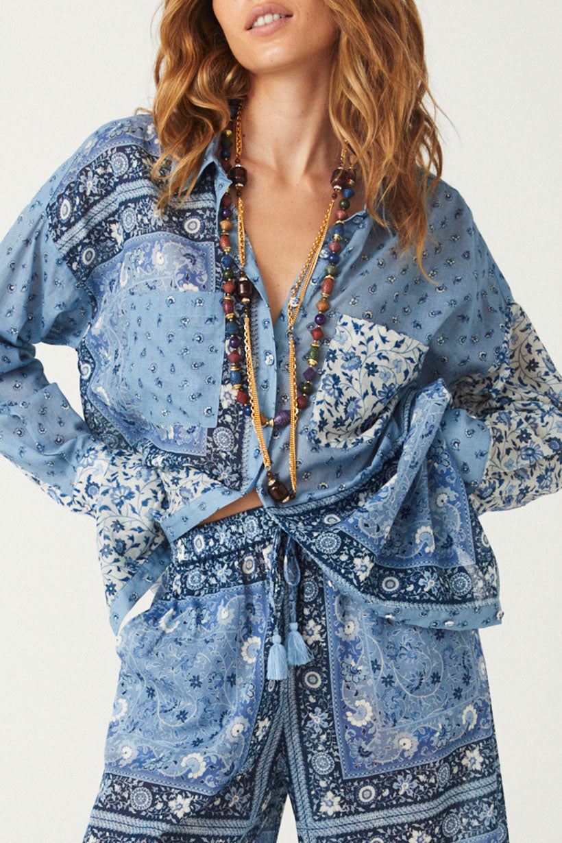 Sunshine Bandit Shirt Dress // Chambray