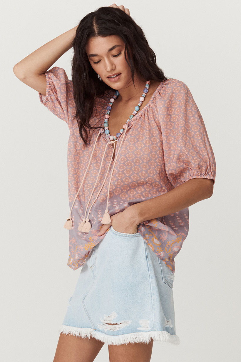 Sweet Nothings Short Sleeve Blouse // Sugar Plum