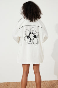Coconut Contrast Embroidered Shirt