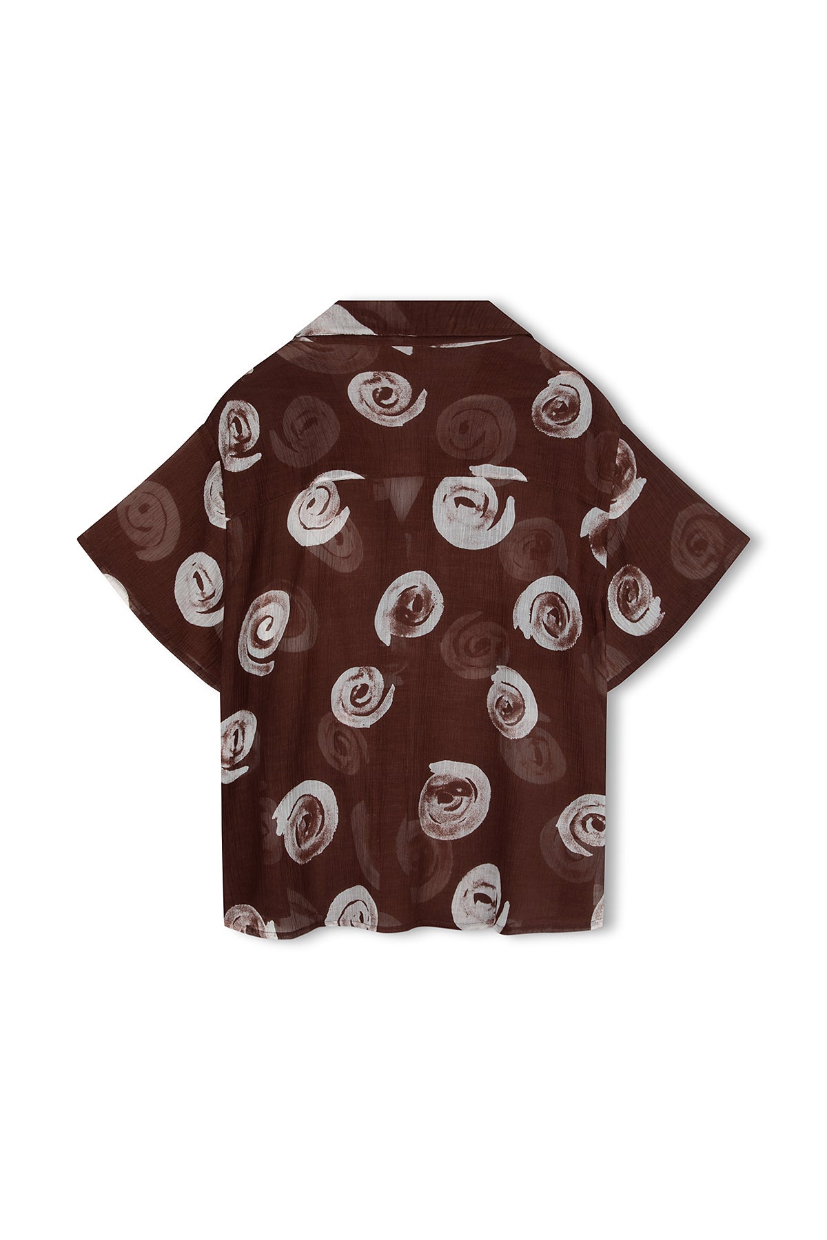 Cocoa Swirl Sheer Textured Shirt