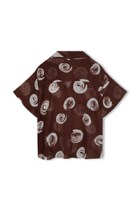 Cocoa Swirl Sheer Textured Shirt