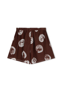 Cocoa Swirl Sheer Textured  Short