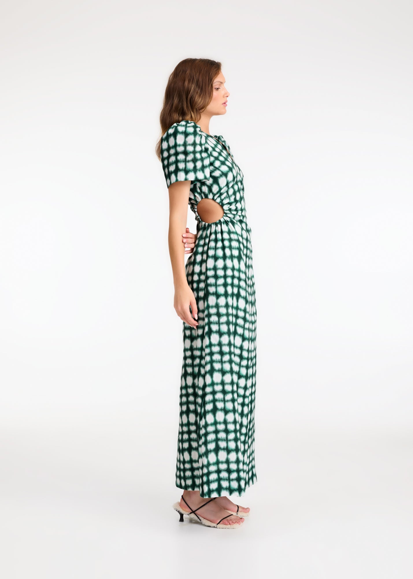 Wren Dress // Emerald Shibori Print