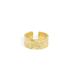 Eros Gold Textured Ring // Large