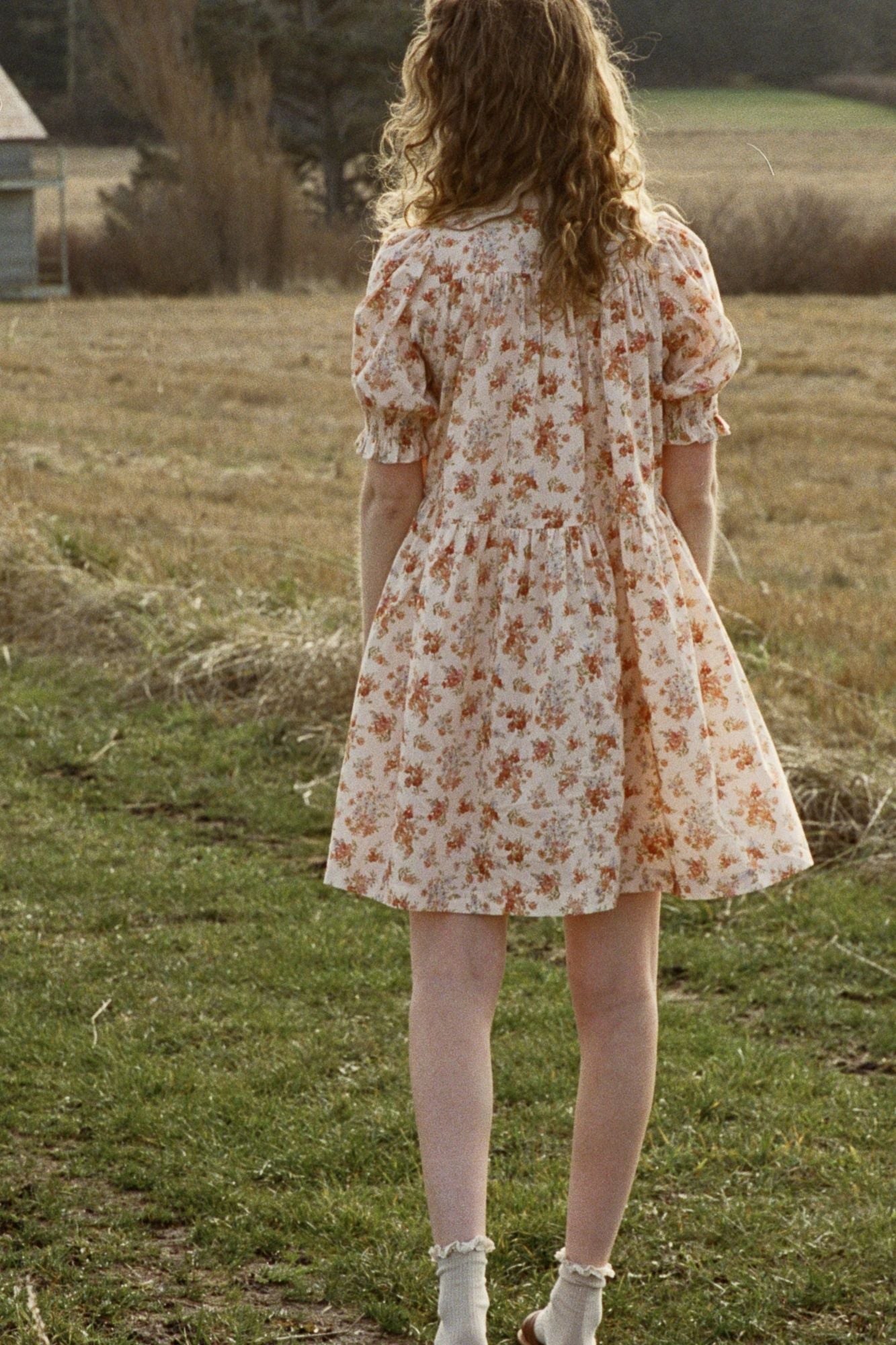 Holly Dress in Mariposa Peach
