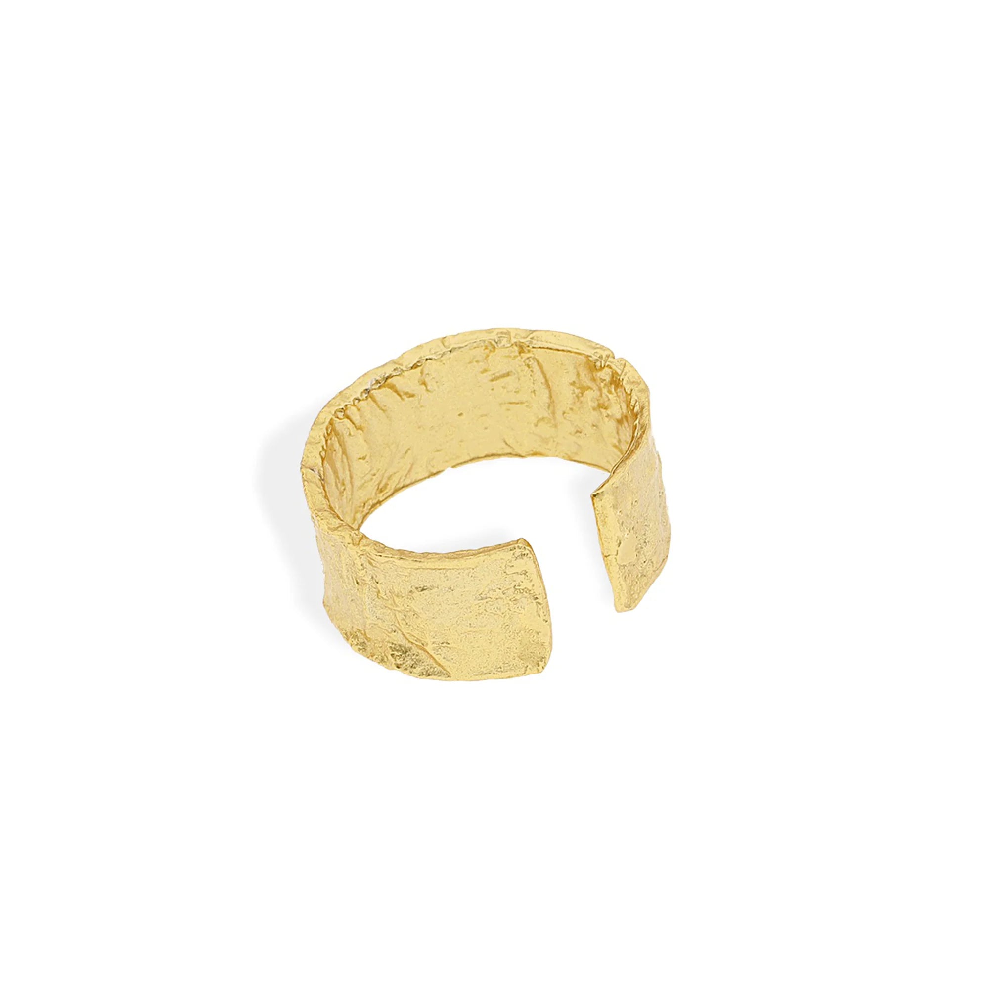 Eros Gold Textured Ring // Large