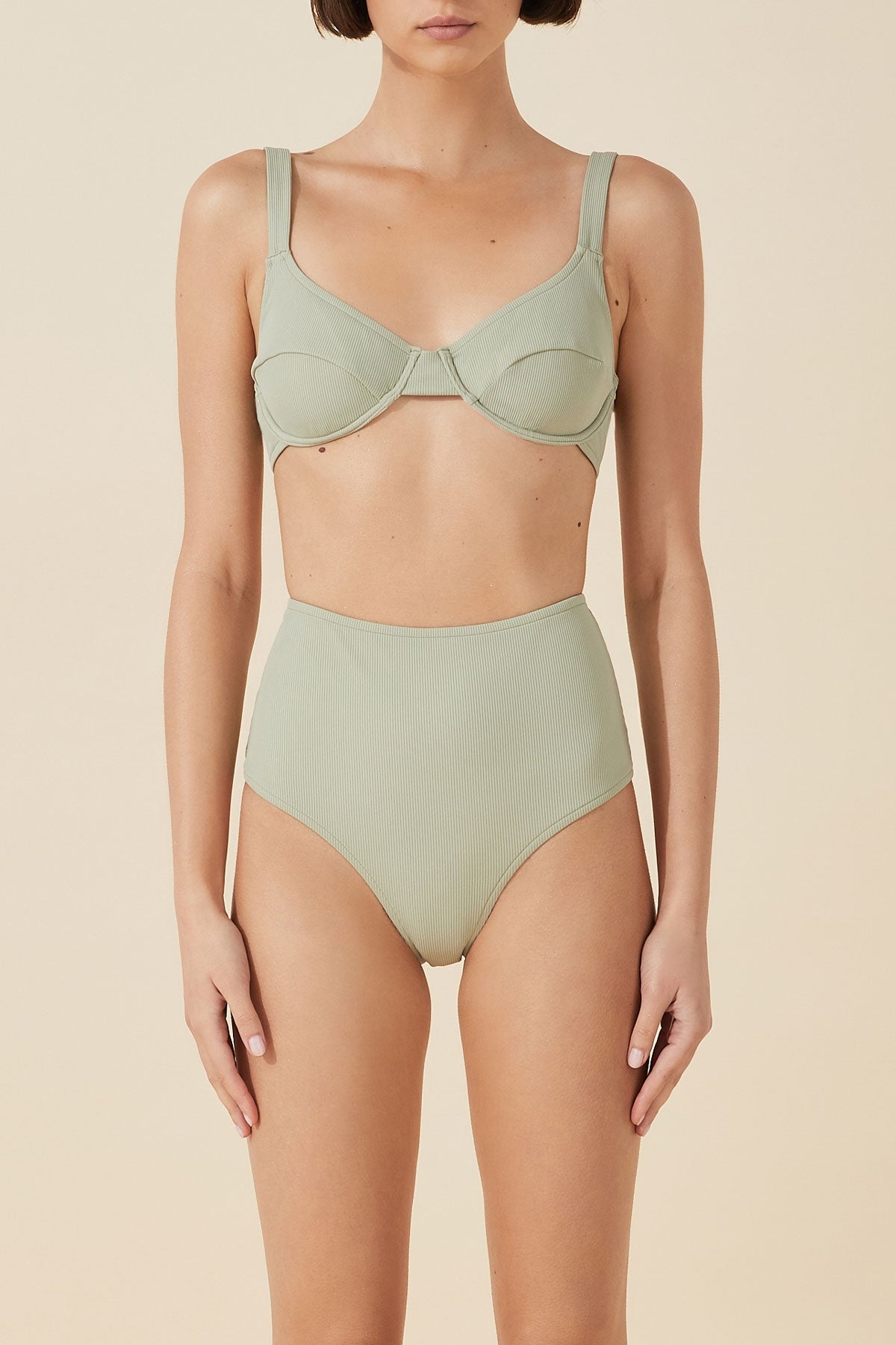 Moss Rib Balconette Bra Cup