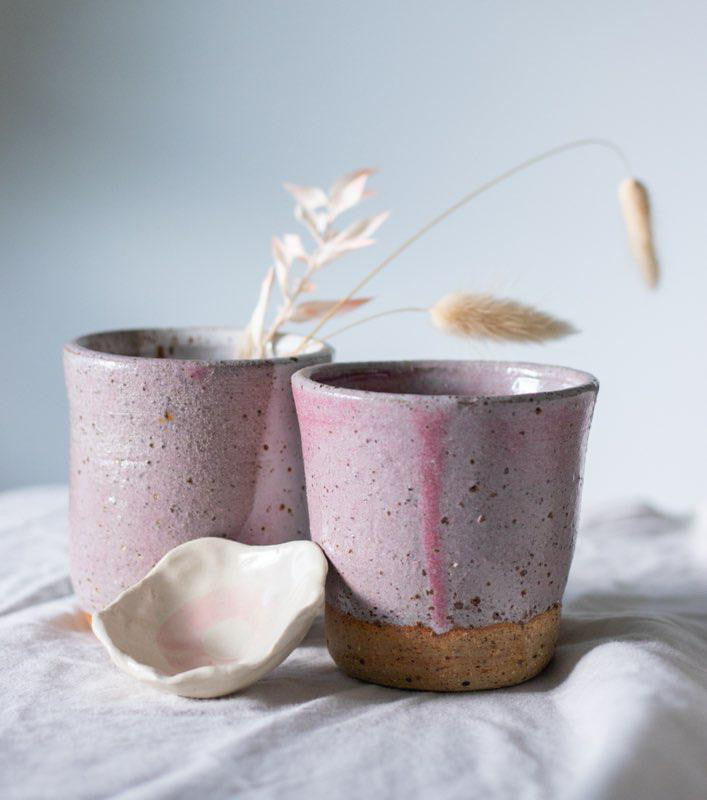 Pink Speckled Vase