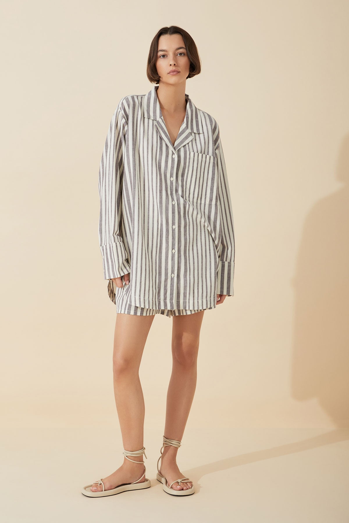 Plum Stripe Organic Cotton Shirt