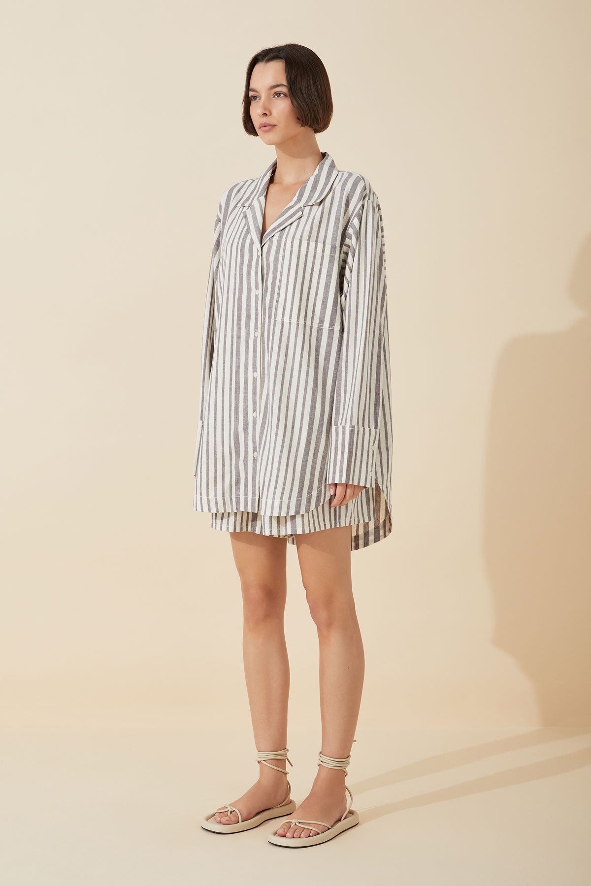 Plum Stripe Organic Cotton Short