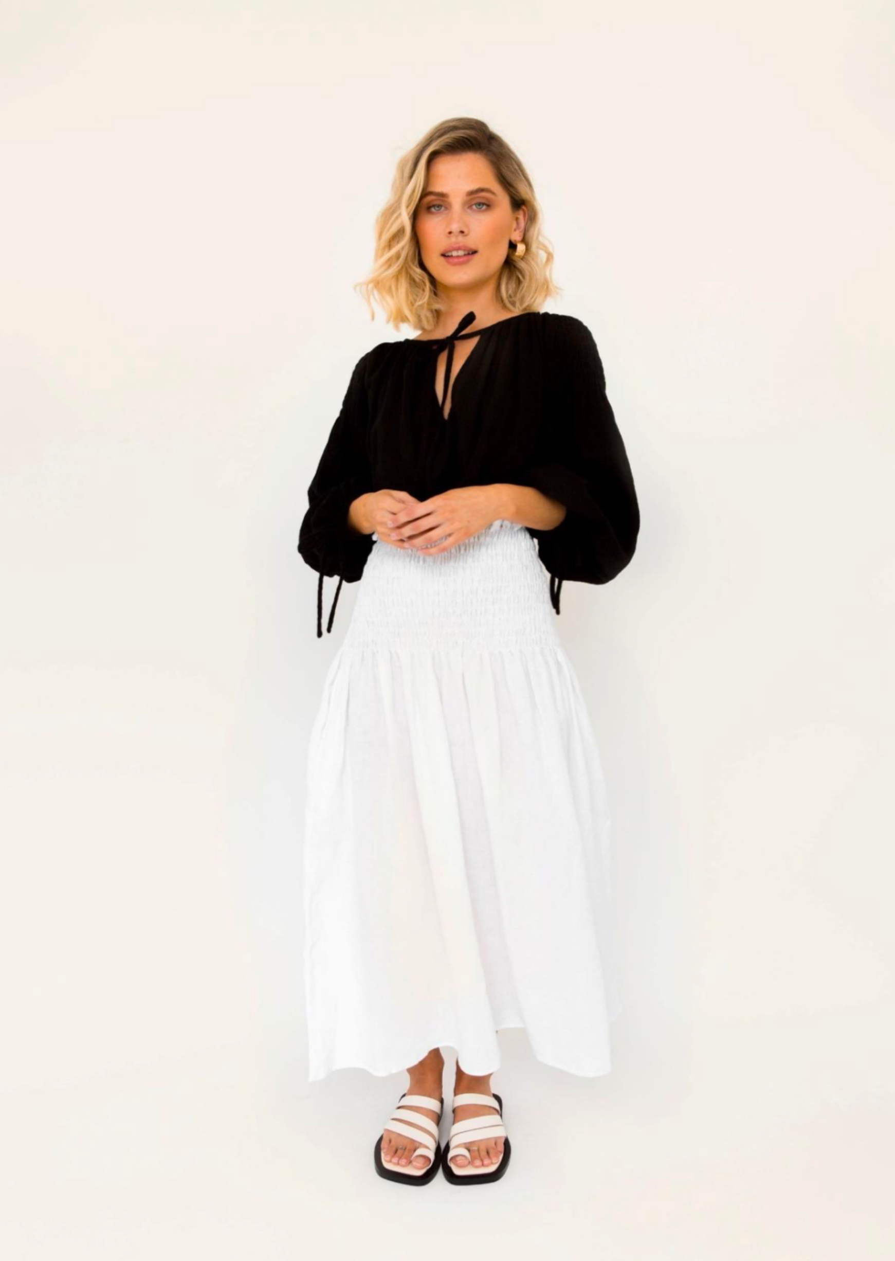 Riri Skirt - White Linen