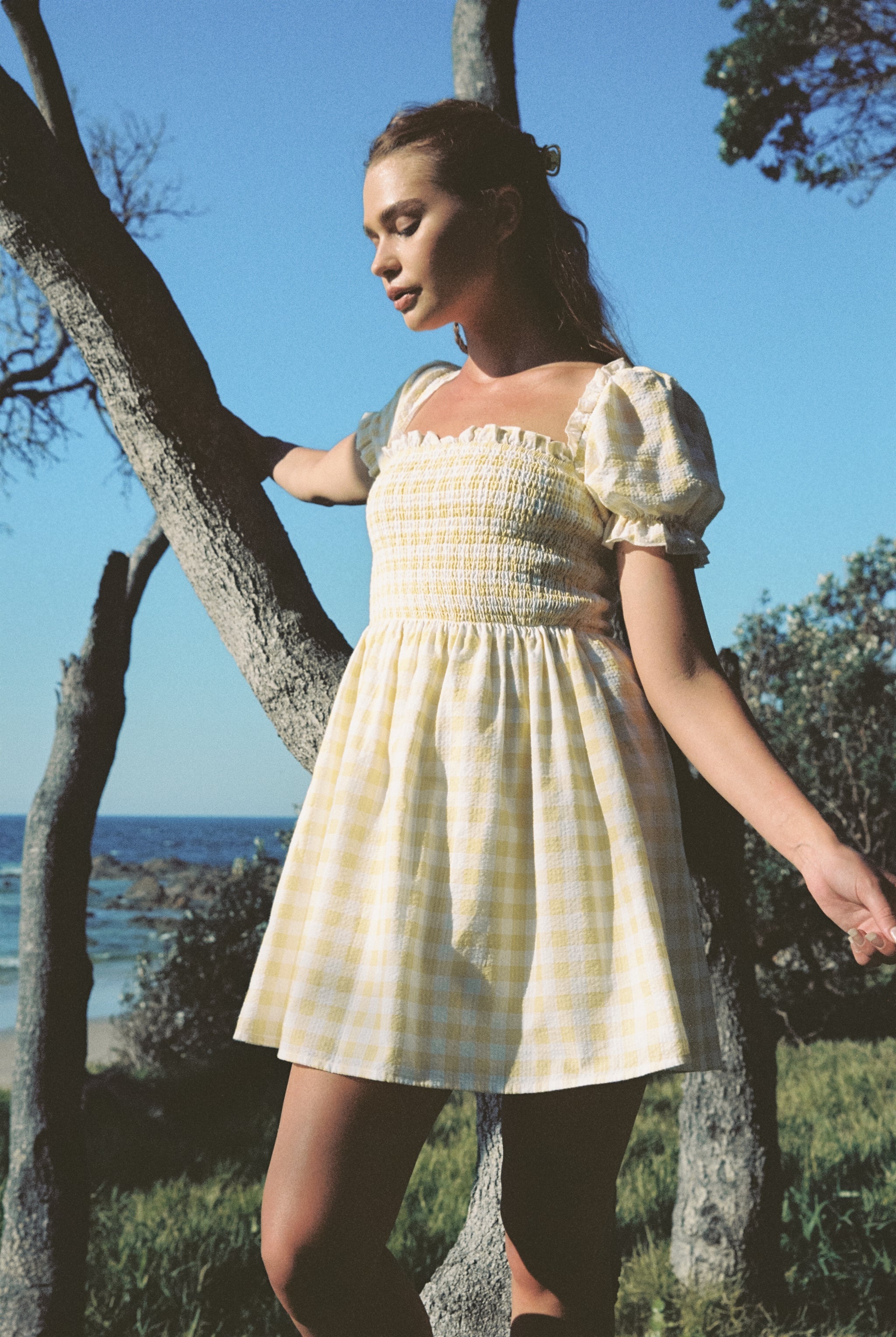 Sienna Dress - Yellow Gingham