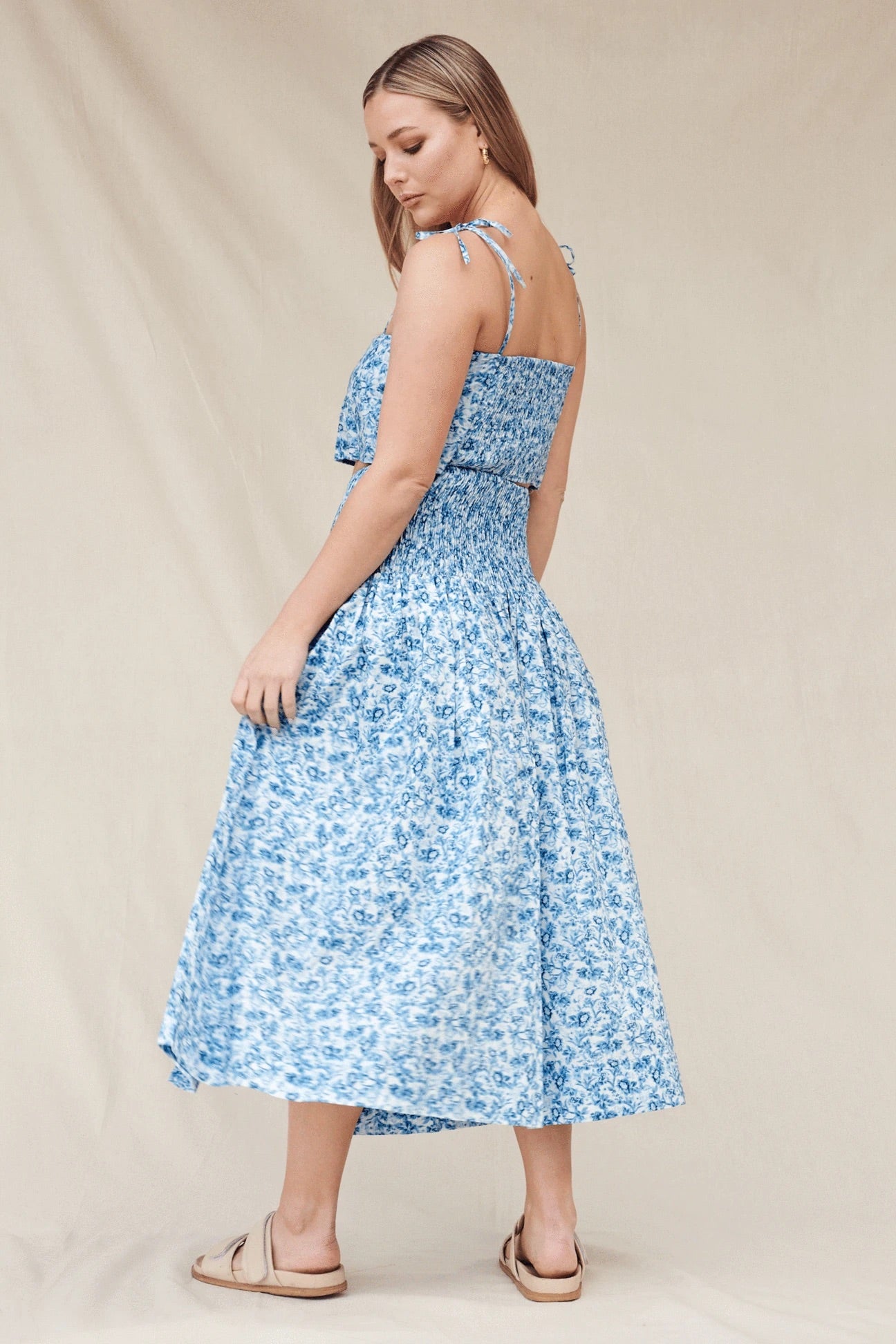 Hudson Crop - Blue Floral