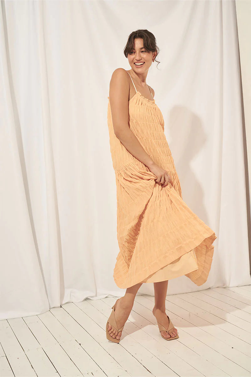 Zest Midi Dress - Papaya