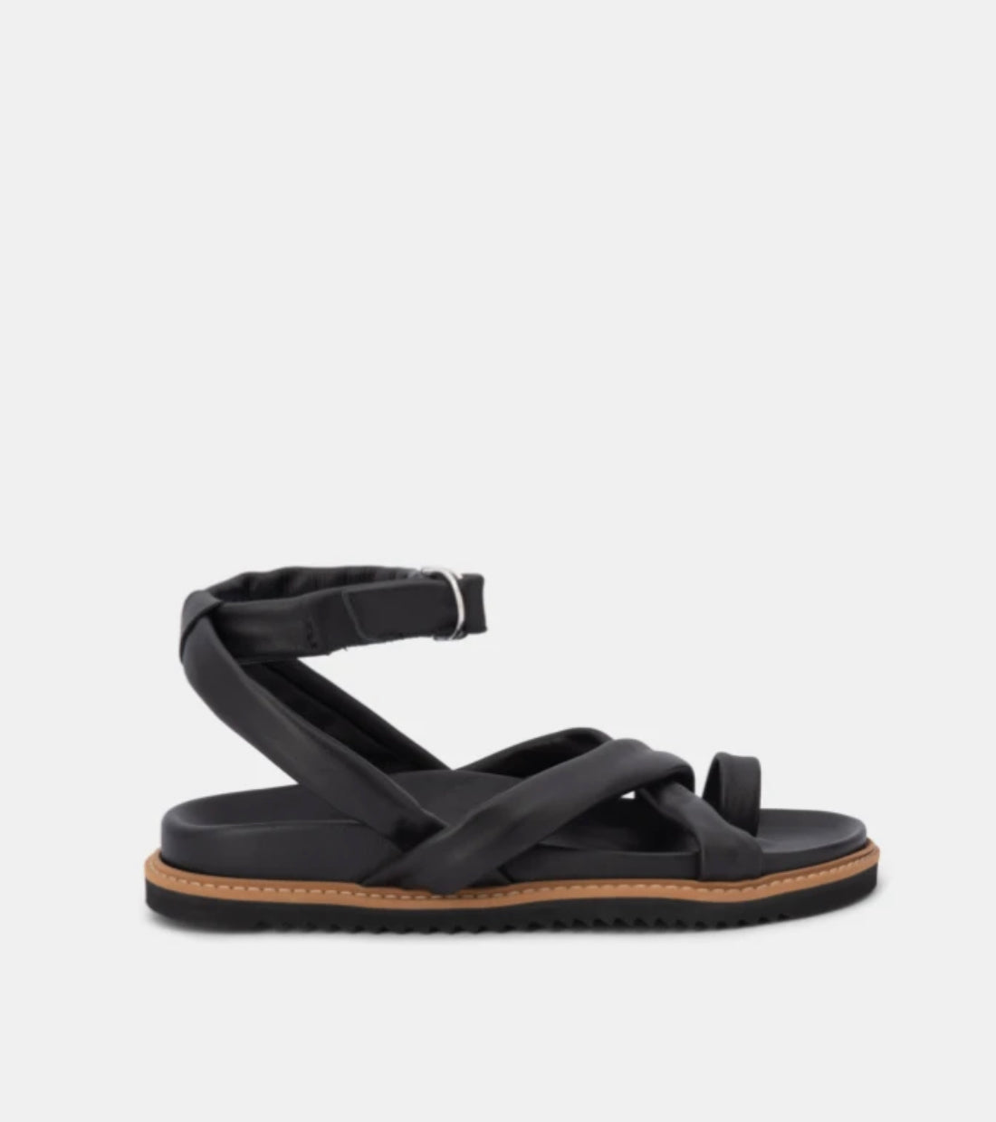 Alessia Leather Sandal Black