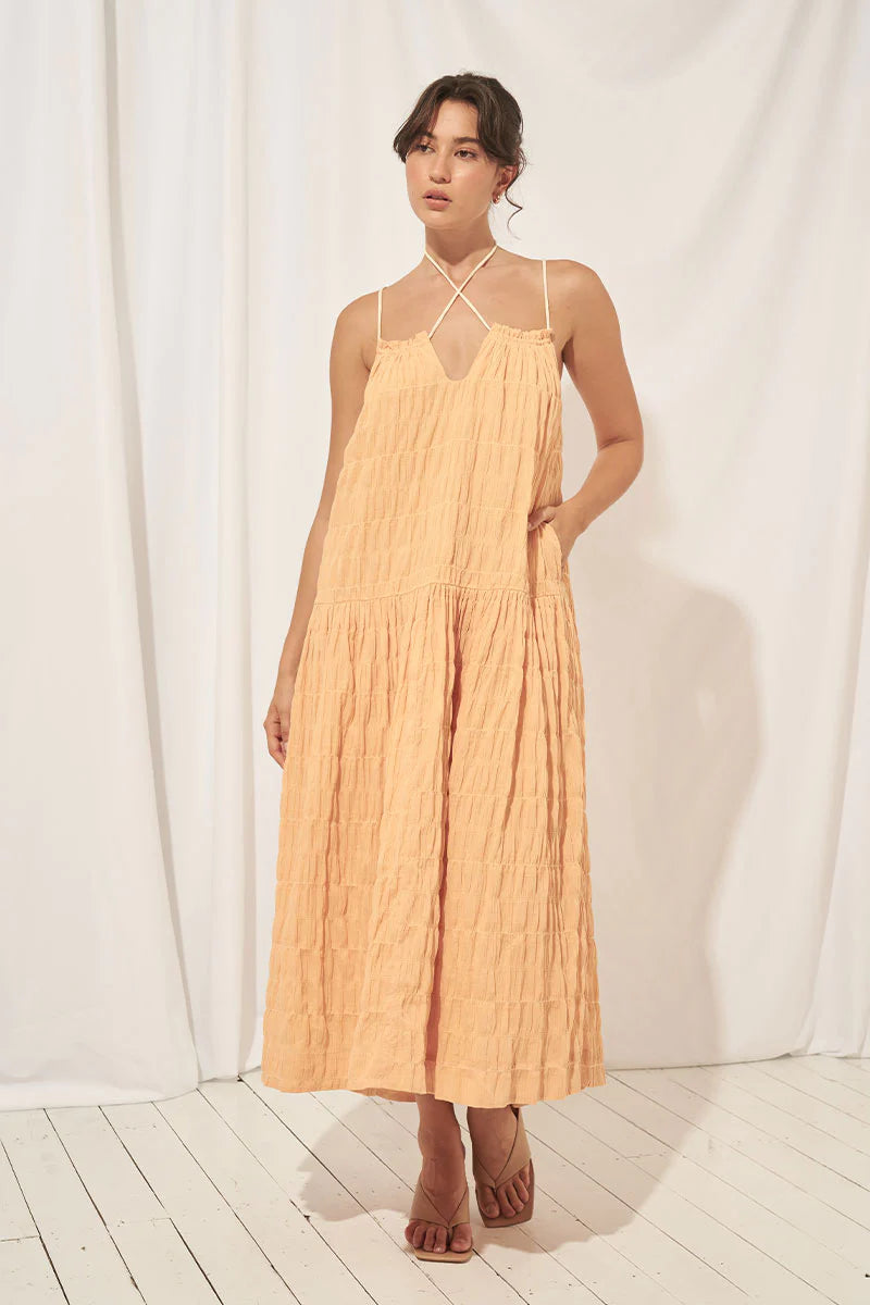 Zest Midi Dress - Papaya