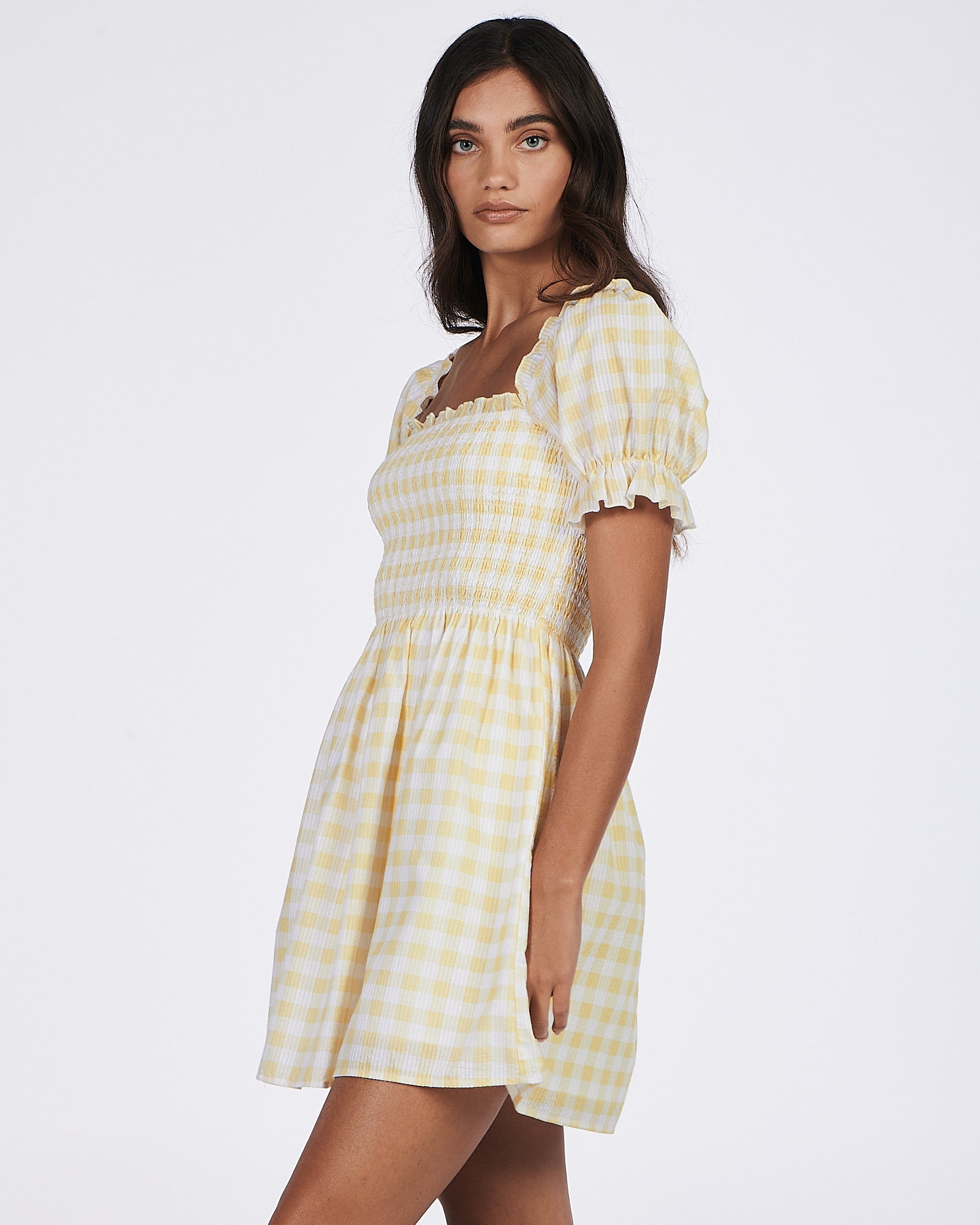 Sienna Dress - Yellow Gingham